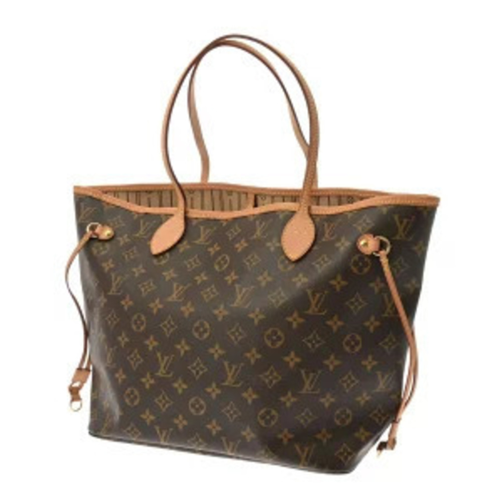 Louis Vuitton Bag Monogram Canvas Neverfull Tote Beige